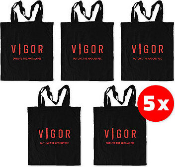 Vigor Eco - Friendly Shopping Bag Black 5 ks – taška