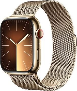 Apple Watch Series 9 45 mm Cellular Zlatý nerez so zlatým milánskym ťahom