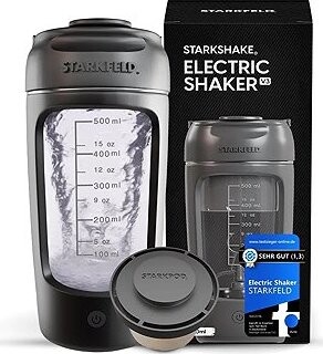 STARKFELD Prenosný elektrický shaker na proteín 650 ml, sivý