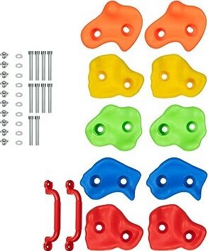 Kruzzel 25394 Lezecké úchyty, kameny, plastové, 12 ks