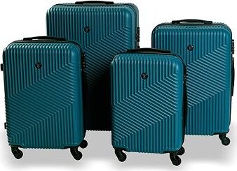 BERTOO cestovný kufor Milano – zelený sada 4 v 1