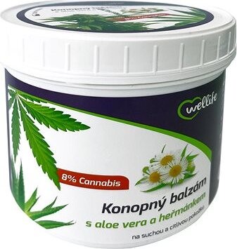 Wellife Konopný balzam s aloe vera a s harmančekom 500 ml