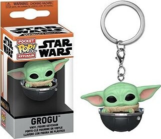 Funko POP! Keychain Star Wars The Mandalorian Grogu in Black Hover Pram