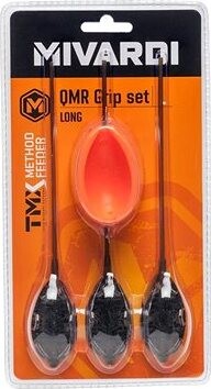 Mivardi sada kŕmidiel Method Feeder set QMR Grip Long L (30 g + 40 g + 50 g + mould)