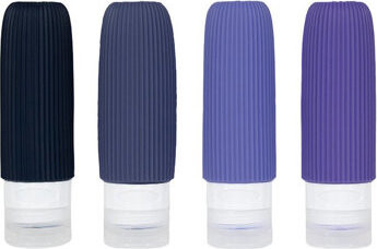 Kufryplus Cestovné silikónové fľaštičky XND44 fialové 90 ml, súprava 4 ks