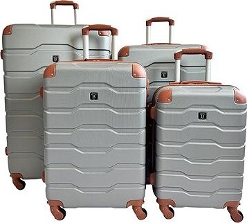 BERTOO cestovný kufor Firenze – strieborná sada 4 v 1
