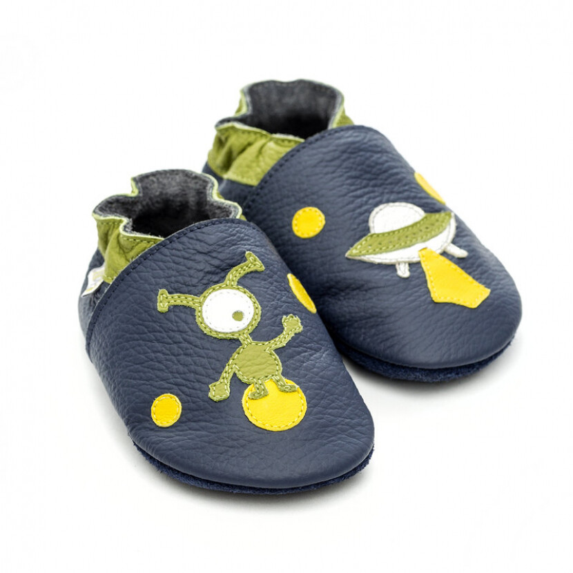 Kožené topánočky Liliputi Soft Soled Apollo - modré-zelené, XXL