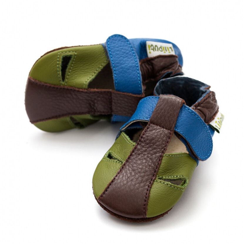 Kožené sandálky Liliputi Soft Sandals Earth - farebné, S