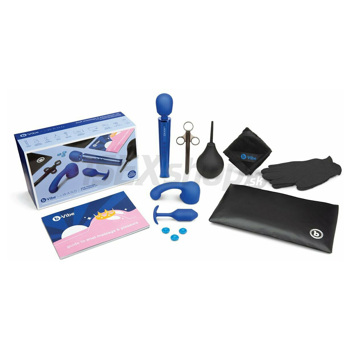 b-Vibe le WAND Súprava análnych a masážnych pomôcok modrá