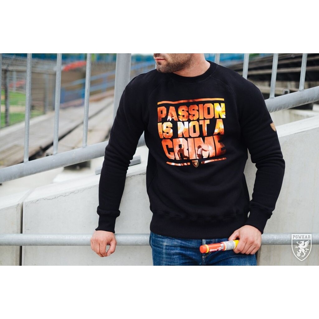 Mikina PGwear Passion is Not A Crime - čierna, 3XL