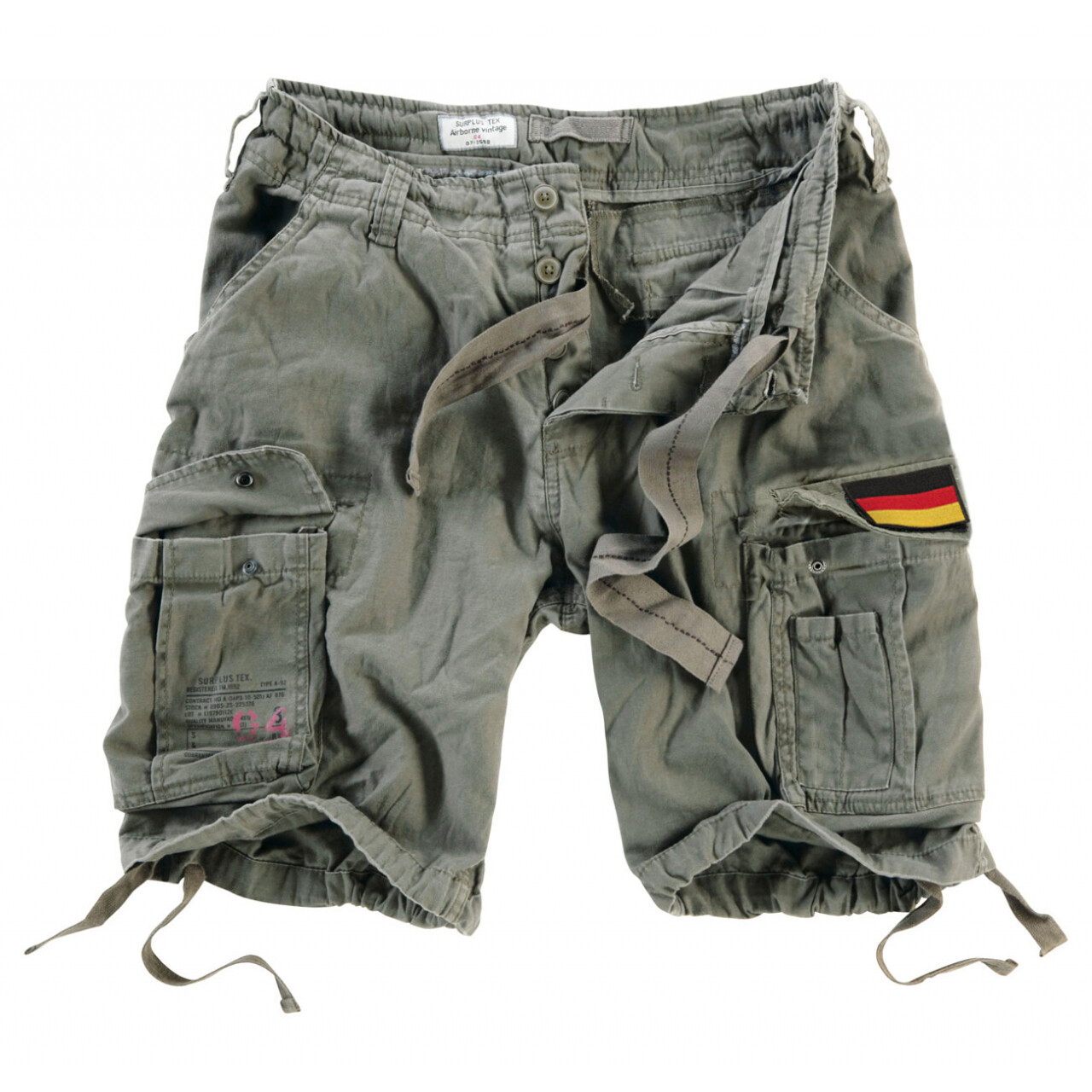 Kraťasy Airborne Vintage Shorts Patch - olivové, S