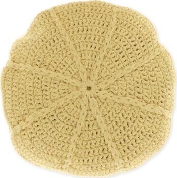 TEXTILOMANIE Okrúhly dekoračný vankúšik Dora 45 cm, žltý