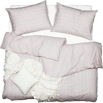 SCANquilt obliečky KLASIK kvietky + prúžky ružovo-zelené