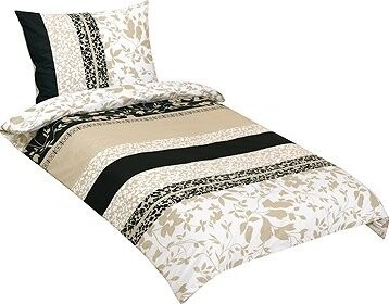 BELLATEX Obliečky bavlna 90/927 béžové listy 140 × 200, 70 × 90 cm