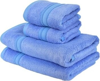 DOMMIO Súprava bambusových uterákov 2 ks 30 × 50 cm, 2 ks 50 × 100 cm modrá