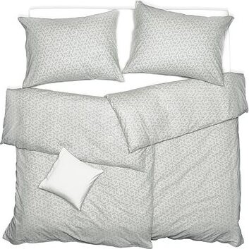 SCANquilt obliečky KLASIK fragments sivo-biele 140 × 220/70 × 90 cm