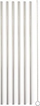 G21 BeEco Classic 6 ks, kovová, strieborná, rovná + kefka na čistenie