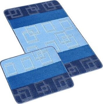 Bellatex Súprava Bany 60 × 100 cm + 60 × 50 cm 760/015 kocky modrá