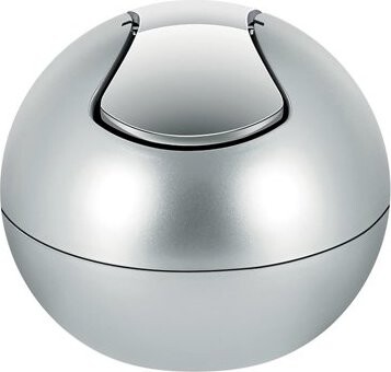 Spirella mini výklopný odpadkový kôš Bowl, strieborný, plast, 1 l