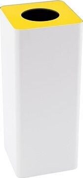 Odpadkový kôš na triedený odpad Caimi Brevetti Centolitri W, 100 l – žltý, plast