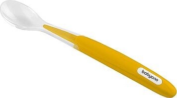 BabyOno lyžička s mäkkým koncom žltá 6 m+