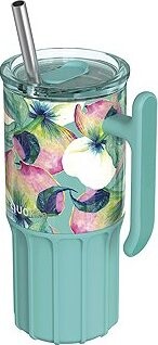 Quokka Umi so slamkou 720 ml Waterfall Garden