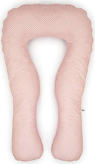 Flumi Tehotenský vankúš v tvare U, ružový s bodkami