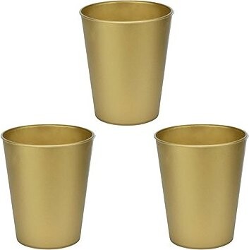 GODAN Plastový párty téglik zlatý/silvester 250 ml, 3 ks