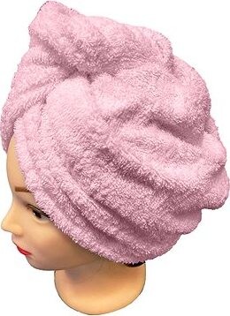 Kaptan Rychleschnoucí froté turban na vlasy, růžový