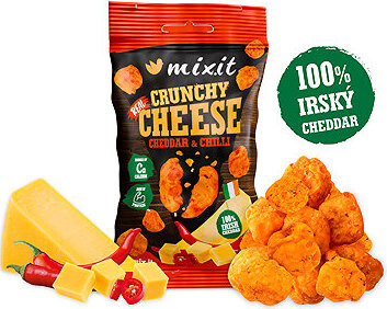 Mixit Chrumkavý syr do vrecka – Írsky cheddar & chilli 20 g