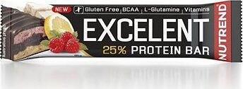 Nutrend EXCELENT Bar double, 85 g, citrón + tvaroh + malina s brusnicami