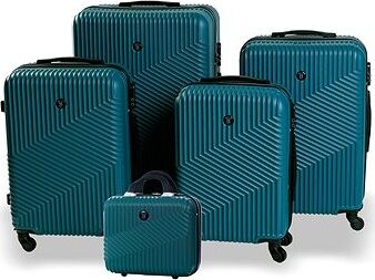 BERTOO cestovný kufor Milano – zelená sada 5 v 1