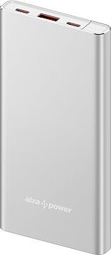 AlzaPower Metal Gen2 10000 mAh Power Delivery (22,5 W) strieborná