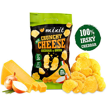 Mixit Chrumkavý syr do vrecka – Írsky cheddar & cibuľa 20 g