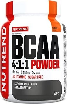 Nutrend BCAA 4 : 1 : 1 POWDER, 500 g, pomaranč