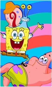 Carbotex Detský uterák Sponge Bob s Patrickom a Garym 30 × 50 cm