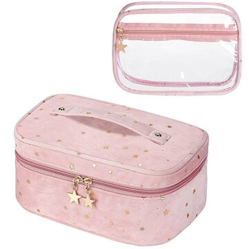 Livefy Kozmetická taška Stars 2 in 1, ružová