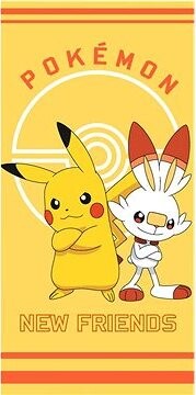 Kaptan Dětská osuška Pokémon Pikachu a Scorbunny