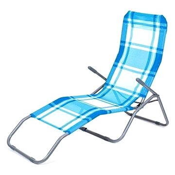 HAPPY GREEN Ležadlo plážové, modré kocky