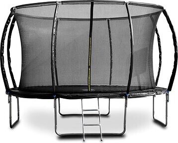 G21 SpaceJump, 366 cm, čierna, s ochrannou sieťou + schodíky zadarmo