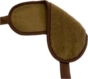 BabičkaOvečková Mini ľadvinový obojstranný pás na zaväzovanie s ovčou a ťavou vlnou hnedý