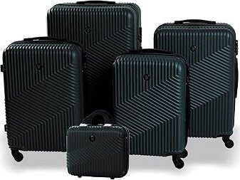 BERTOO cestovný kufor Milano – čierna sada 5 v 1