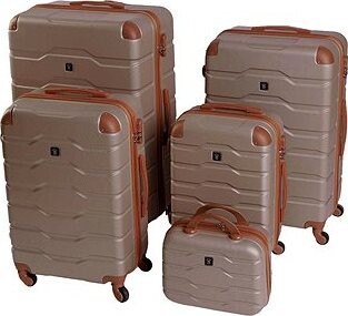 BERTOO cestovný kufor Firenze – champagne sada 5 v 1