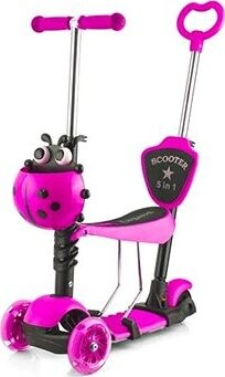 WERK 3 v 1 LIENKA so svietiacimi LED kolesami, ružová