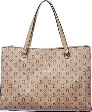 BERTOO Cestovná kabelka Valentina beige logo