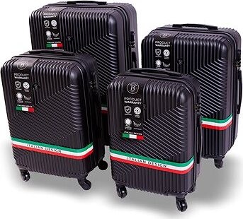 BERTOO cestovný kufor Milano – čierna sada 4 v 1