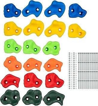 Kruzzel 25395 Lezecké úchyty, kameny, plastové, 22 ks