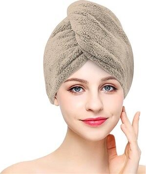 Kaptan Rychleschnoucí froté turban na vlasy, béžový