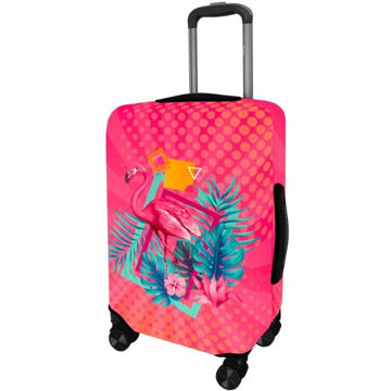 Kufryplus Obal na kufor Z371 Flamingo ružový S