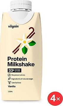 Vilgain Protein Milkshake 4× 330 ml vanilla
